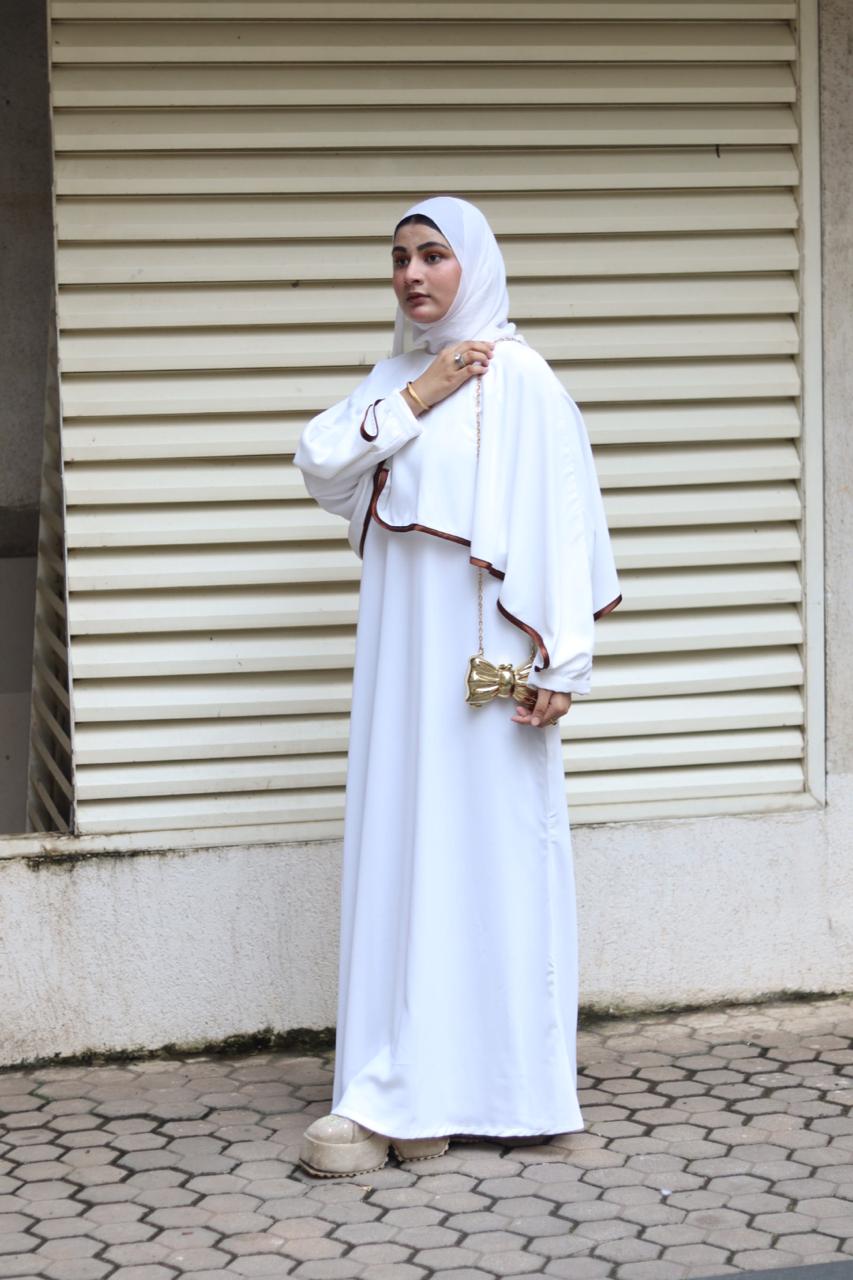 white aura cape abaya